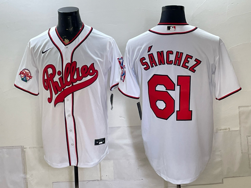 Men 2026 Philadelphia Phillies #61 Sanchez white Game Nike MLB Jersey 0822003->philadelphia phillies->MLB Jersey